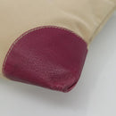 PRADA Tote Bag Canvas Suede Beige Purple Silver Auth hk2041-14