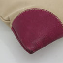 PRADA Tote Bag Canvas Suede Beige Purple Silver Auth hk2041-15