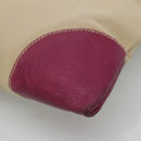 PRADA Tote Bag Canvas Suede Beige Purple Silver Auth hk2041-16