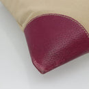 PRADA Tote Bag Canvas Suede Beige Purple Silver Auth hk2041-9