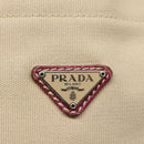 PRADA Tote Bag Canvas Suede Beige Purple Silver Auth hk2041-17