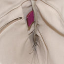 PRADA Tote Bag Canvas Suede Beige Purple Silver Auth hk2041-19