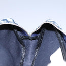 Christian Dior Trotter Canvas Pouch PVC Navy White Silver Auth hk2047-16