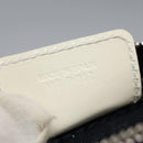 Christian Dior Trotter Canvas Pouch PVC Navy White Silver Auth hk2047-18