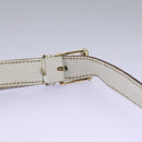 GUCCI GG Supreme Sherry Line Shoulder Bag PVC White Gold 147668 Auth hk2049-14