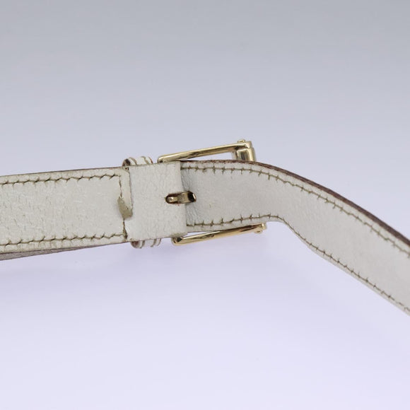 GUCCI GG Supreme Sherry Line Shoulder Bag PVC White Gold 147668 Auth hk2049