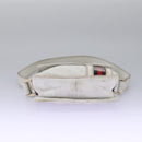 GUCCI GG Supreme Sherry Line Shoulder Bag PVC White Gold 147668 Auth hk2049-5