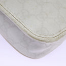 GUCCI GG Supreme Sherry Line Shoulder Bag PVC White Gold 147668 Auth hk2049-16