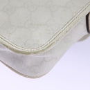 GUCCI GG Supreme Sherry Line Shoulder Bag PVC White Gold 147668 Auth hk2049-17