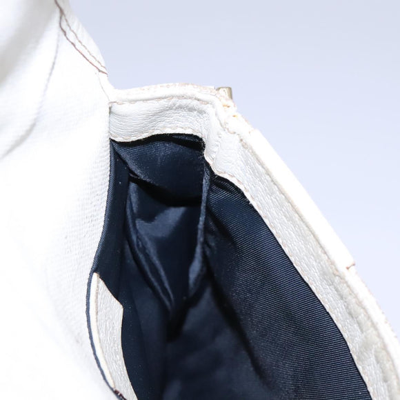 GUCCI GG Supreme Sherry Line Shoulder Bag PVC White Gold 147668 Auth hk2049