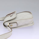 GUCCI GG Supreme Sherry Line Shoulder Bag PVC White Gold 147668 Auth hk2049-3