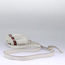 GUCCI GG Supreme Sherry Line Shoulder Bag PVC White Gold 147668 Auth hk2049-7
