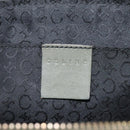 CELINE C Macadam Canvas Accessory Pouch Beige Red gold Auth hk2051-9