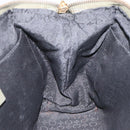 CELINE C Macadam Canvas Accessory Pouch Beige Red gold Auth hk2051-17