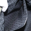 CELINE C Macadam Canvas Accessory Pouch Beige Red gold Auth hk2051-17