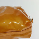 BVLGARI Shoulder Bag Patent Leather Yellow Gold Auth hk2059-11