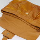 BVLGARI Shoulder Bag Patent Leather Yellow Gold Auth hk2059-13