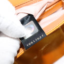 BVLGARI Shoulder Bag Patent Leather Yellow Gold Auth hk2059-21