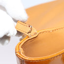 BVLGARI Shoulder Bag Patent Leather Yellow Gold Auth hk2059-22