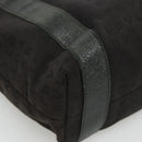 BVLGARI Tote Bag Canvas Leather Black Silver Auth hk2061-14
