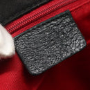 BVLGARI Tote Bag Canvas Leather Black Silver Auth hk2061-17