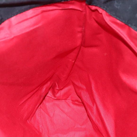 BVLGARI Tote Bag Canvas Leather Black Silver Auth hk2061