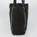 BVLGARI Tote Bag Canvas Leather Black Silver Auth hk2061-4