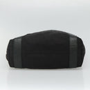 BVLGARI Tote Bag Canvas Leather Black Silver Auth hk2061-5