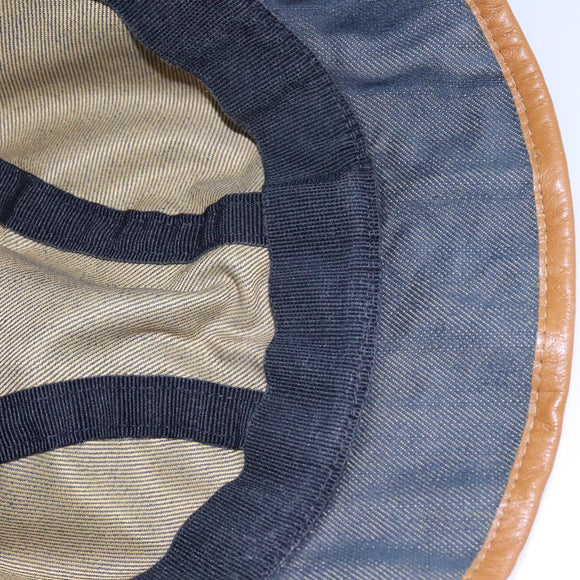 GUCCI GG Canvas Bucket Hat M Beige Blue 122118 Auth hk2073