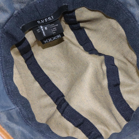 GUCCI GG Canvas Bucket Hat M Beige Blue 122118 Auth hk2073