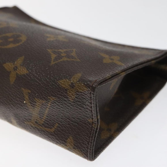 LOUIS VUITTON Monogram Poche Toilette 15 Pouch M47546 LV Auth hk2075