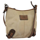 BURBERRY Blue Label Shoulder Bag Canvas Leather Beige Auth hk2084-1