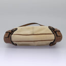 BURBERRY Blue Label Shoulder Bag Canvas Leather Beige Auth hk2084-5