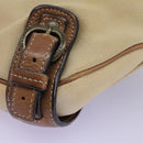 BURBERRY Blue Label Shoulder Bag Canvas Leather Beige Auth hk2084-14