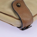 BURBERRY Blue Label Shoulder Bag Canvas Leather Beige Auth hk2084-15