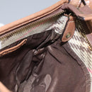 BURBERRY Blue Label Shoulder Bag Canvas Leather Beige Auth hk2084-19