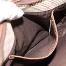 BURBERRY Blue Label Shoulder Bag Canvas Leather Beige Auth hk2084-21