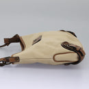 BURBERRY Blue Label Shoulder Bag Canvas Leather Beige Auth hk2084-3