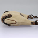BURBERRY Blue Label Shoulder Bag Canvas Leather Beige Auth hk2084-4