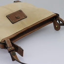 BURBERRY Blue Label Shoulder Bag Canvas Leather Beige Auth hk2084-6