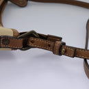 BURBERRY Blue Label Shoulder Bag Canvas Leather Beige Auth hk2084-8