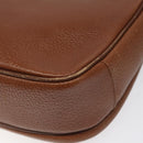 Burberrys Shoulder Bag Leather Brown gold Auth hk2088-15