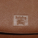 Burberrys Shoulder Bag Leather Brown gold Auth hk2088-17