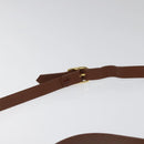 Burberrys Shoulder Bag Leather Brown gold Auth hk2088-8