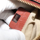 Chloe Shadow Shoulder Bag Leather 2way Brown Gold Auth hk2098-12