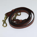 Chloe Shadow Shoulder Bag Leather 2way Brown Gold Auth hk2098-20