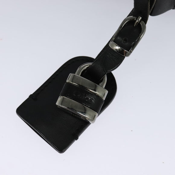 Chloe Paddington Body Bag Leather Black Silver Auth hk2099