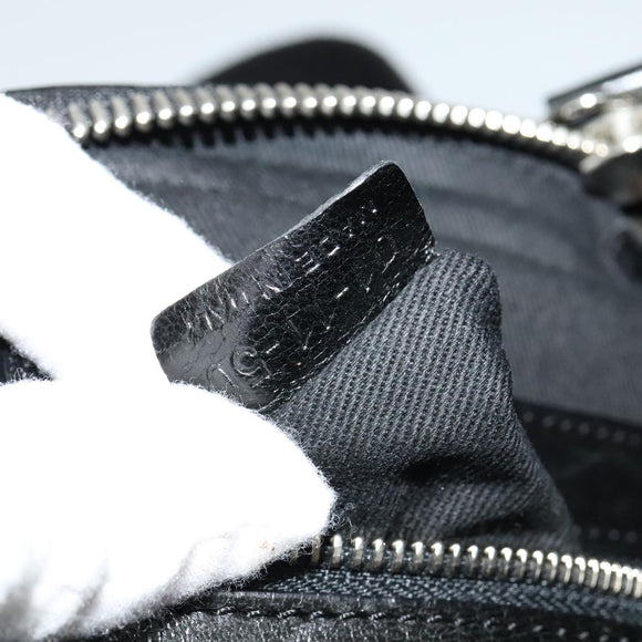 Chloe Paddington Body Bag Leather Black Silver Auth hk2099