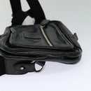Chloe Paddington Body Bag Leather Black Silver Auth hk2099-4