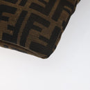 FENDI Zucca Canvas Hand Bag Sequin Black Brown Auth hk2107V-9